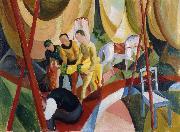 August Macke Circus Sweden oil painting artist
